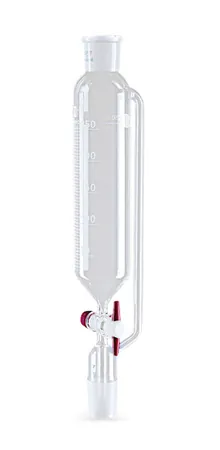 Pâlnie de picurare cu compensare de presiune, dop PFTE, șlif/mufă 29/32, 250 ml
