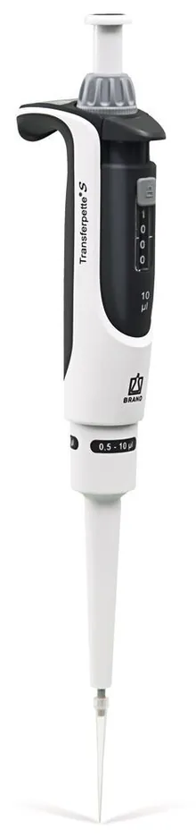 Pipetă microlitrică Transferpette® S, 1 canal, variabilă, D-10, 0.5-10 µl