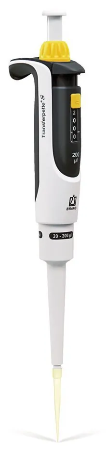 Pipetă microlitrică Transferpette® S, 1 canal, variabilă, D-200, 20-200 µl