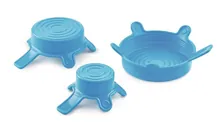 Set capace silicon DURAN®, S/M/L, , Cyan, 1 set
