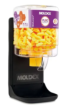 Dopuri de urechi de unică folosință MelLows, conform EN 352-2, spumă PU, PlugStation, 250 perechi