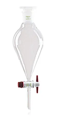 Pâlnie de separare, cu robinet PTFE, formă conică DURAN®,, 500 ml, 1 unit(s)