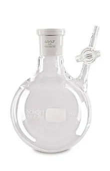 Balon cu fund rotund pentru azot, DURAN®, NS 29/32, H 192mm, orificiu 2.5mm,1000ml