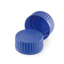 Capace cu filet, cu garnitură de etanșare, PP, albastru, filet 80, 10 bucată(ți)