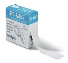 Crio-etichete, rolă, 1000 bucăți, bază de acrilat, albe, L 33 x l 13 mm, 1 rolă