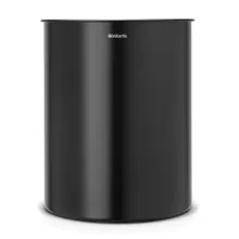 Coș de hârtie, din plăci de oțel galvanizat, negru, 15 l, 1 bucată