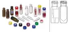Flacoane Rotilabo® cu filet scurt ND9, sticlă clară, cu zonă de etichetare, 1.5 ml