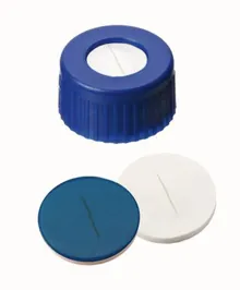 Capace cu filet cu orificiu, PP, ND9, Sept Silicon/PTFE fante, 1.0 mm 55°