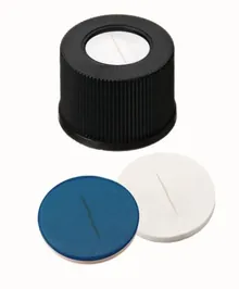 Capace cu filet cu orificiu, PP, ND10, Sept Silicon/PTFE fante, 1,5mm 55°