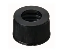 Capace cu filet, PP, negre, ND13, cu orificiu Ø 8.5mm, fără sept, 100 buc.