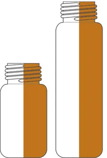 Flacoane Rotilabo®-fine filet ND18, sticlă clară, 10 ml, Ø 22.5 x L 46 mm
