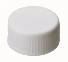 Capace cu filet, PP, albe, ND24, închise, fără sept, 100 bucăți