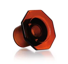 Dopuri din sticlă brună, DURAN®, semigăurite, 29/32, DIN 12252, octogonale