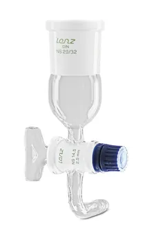 Adaptor cu șlif și robinet, șlif 24/29, robinet 14.5, dop de sticlă