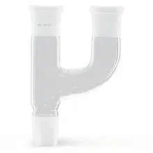 Adaptor cu două gâturi, DURAN®, gâturi paralele, șlifuri NS 19/26, con NS 19/26