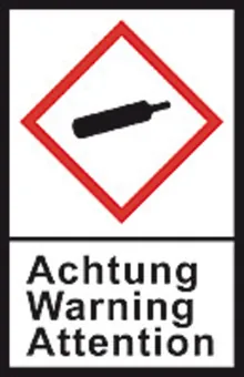 Etichete de avertizare GHS, folie PE, GHS04, avertisment, butelie de gaz, 100 µm, 22x30mm