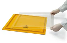 Tavă Sekuroka®-protection, PVC, galbenă, exterior L 570 x l 540 mm, 1 bucată(ți)
