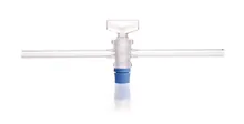 Robinet cu o singură cale, robinet din sticlă SBW, șlif DURAN®, 12.5, Ø tub 8mm, orificiu 2mm