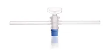 Robinet cu o singură cale, robinet din sticlă SBW, șlif DURAN®, 12.5, Ø tub 8mm