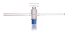 Robinet cu o cale, robinet din sticlă SBW, șlif DURAN®, 18.8, Ø tub 10mm