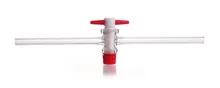 Robineți cu o cale, robinet PTFE DURAN®,, pentru șlif 12.5, Ø tub 8 mm