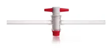 Robineți cu o cale, robinet PTFE DURAN®,, pentru șlif 18.8, Ø tub 10 mm
