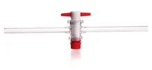 Robinet cu o cale, robinet PTFE DURAN®,, pentru șlif 29.2, Ø tub 18mm, orificiu 10 mm