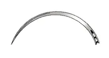 Ace chirurgicale, oțel inoxidabil 18/8, rotunde, fig. 11, 3/8 circular, 12 bucăți