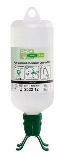 Flacon de unică folosință pentru spălarea ochilor, 1000 ml, pentru doi ochi, 1 bucată