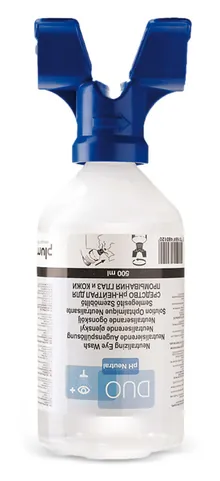 Flacon de unică folosință pentru spălarea ochilor, Duo, tampon fosfat, 500 ml, pentru 2 ochi, 1 bucată