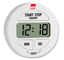 Cronometru Rotilabo®-count-down/count-up, alb, afișaj cu 4 cifre, Ø 55 x D 15 mm