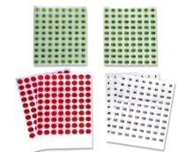 Sekuroka®-labels, Ø 8 mm, numerotate de la 1 - 160, 6 coală(coli)