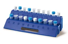 Rotilabo®-centrifuge stativ pentru eprubete, PP, pentru 1.5 și tuburi de 2 ml, albastru, 20 orificii