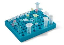 Stativ Rotilabo®-Alu. 2, 96(8x12)/6 sloturi, pentru tuburi centr. 0.2 ml, benzi, plăci