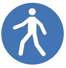 Simboluri de siguranță conform ISO 7010, Utilizați poteca Ø 200 mm, 1 bucată