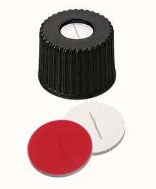 Capace cu filet cu orificiu, PP, ND8, Septa Silic./PTFE crestate, 100 buc.
