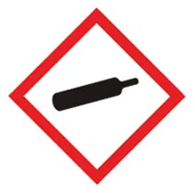 Pictograme de pericol GHS combinabile, GHS04, folie PE, butelie de gaz, 22 x 22 mm, rolă