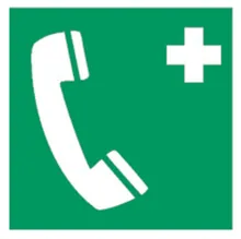 Semne de prim ajutor și urgență conform, Telefon de urgență, 1 bucată