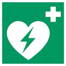 Semne de prim ajutor și urgență conform, Defibrilator, 1 bucată
