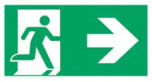 Semne de prim ajutor și urgență conform, Ieșire de urgență, dreapta, 1 bucată