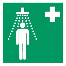 Semn de salvare, ISO 7010, luminiscent, Duș de siguranță corporal, 1 bucată
