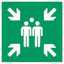 Semn de salvare, ISO 7010, plastic, Punct de colectare, 1 bucată