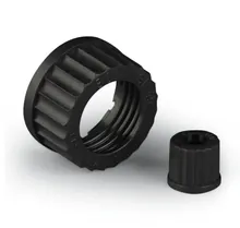 Capace cu filet cu orificiu, PPS, GL 18, Ø orificiu 11 mm, de la -50 la +250 °C, 10 bucăți