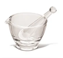 Moja Rotilabo®-mortar cu pistil, 100 ml, sticlă borosilicată, Ø 80 mm, 1 buc.