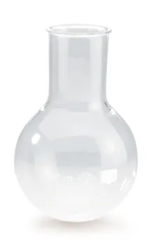 Balon Rotilabo®-round cu fund plat, gât larg, 100ml, sticlă borosilicată, H 115 mm