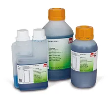 Soluție tampon pH 9.00 ±0.01 (20 °C), ROTI®Calipure, nuanțată albastru, 250 ml