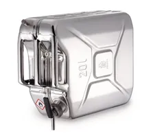Canistră de siguranță, oțel inoxidabil, cu robinet cu închidere automată, 20 l,, 1 buc.