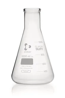 Balon Erlenmeyer DURAN®-Super cu gât larg, 1000 ml, Ø exterior balon 131 mm, H 220 mm