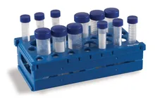 Suport Pop-UpTM, albastru, fiole centr. 15/50ml, Ø 17 / Ø 30 mm