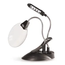Lupă de birou cu lampă LED, mărire 2x / 4x, 1 bucată
